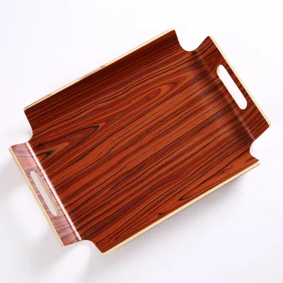 Vassoio di servizio all&prime;ingrosso di bambù - vassoio di legno con manici di bambù Vassoio