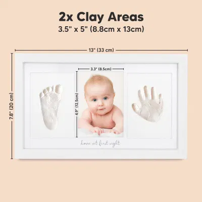 Baby handprint e footprint cornice