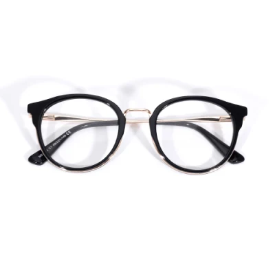Yeetian nuovo esclusivo elegante design circolare occhiali telaio ottico all&prime;ingrosso
