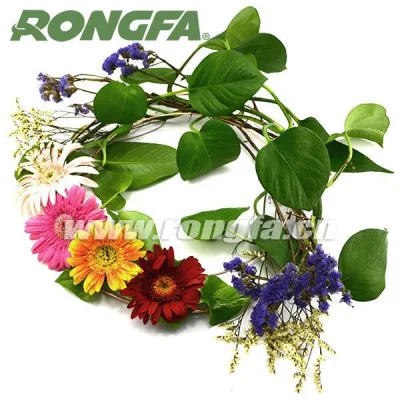 12&quot;filo floreale Wreath profilati metallo Wreath cornice anello Macrame filo Forma cornice floreale