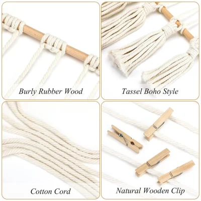 Appendere foto Macrame muro Hanging Boho arredamento camera