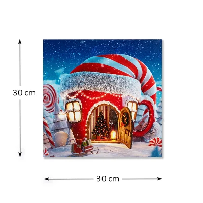 Cornici in legno Galleria Wrapped Natale Home decor Linted Canvas Wall Stampe d&prime;arte