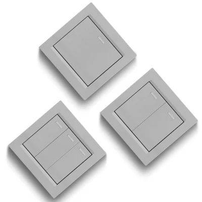 Elegante presa a muro doppia da 13 a UK Silver universale Multi Presa