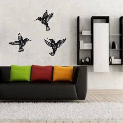 Decorazione Hanging Hummingbird metallo Wall Art Homedecor per soggiorno