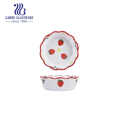 5 pollici Commercio all&prime;ingrosso di stile reale smaltato colore blu reale Design a forma di fiore ciotola da dessert in porcellana con design personalizzato Vaschetta in ceramica
