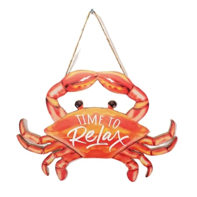 Stampa personalizzata MDF Plaque Summer Beach Flip flop porta in legno Wall Sign arredamento domestico