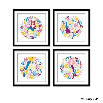 4 Pack Abstract cornice nera Cornici collage decorazione parete Arte per decorazione domestica