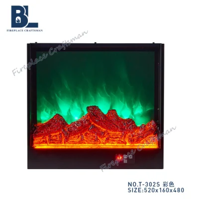 Riscaldatore elettrico decorativo a LED con standing europeo e nuovo design personalizzato Inserto caminetto