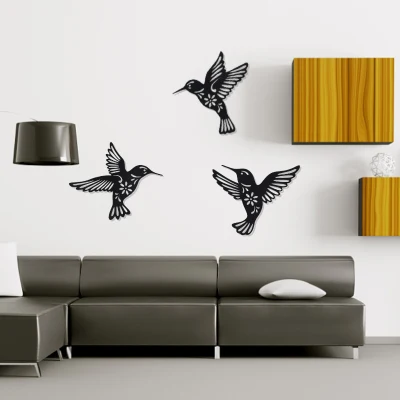 Decorazione Hanging Hummingbird metallo Wall Art Homedecor per soggiorno