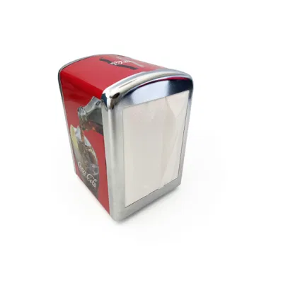 Contenitore dispenser di tessuto in metallo popolare per tovaglioli