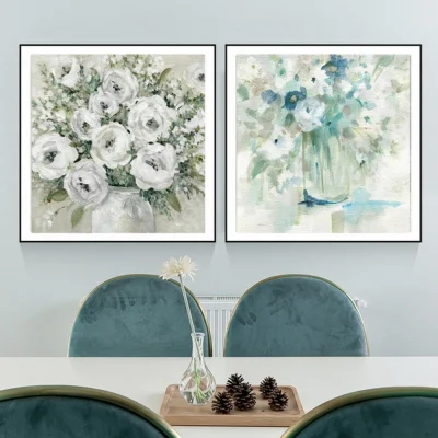 Factory Direct Custom High End floreale dipinto a mano a olio incorniciato Wall Art per l&prime;arredamento dell&prime;hotel
