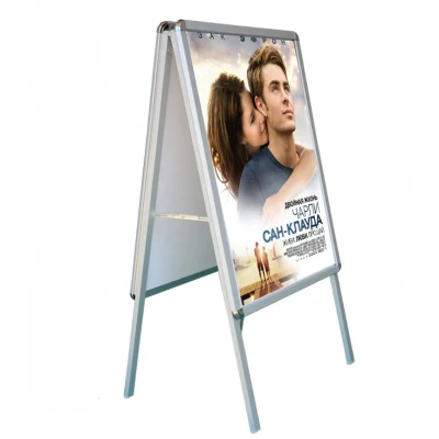 Cartello pubblicitario Sandwich Board Insegne clip in alluminio Snap Frame