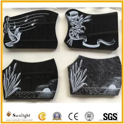 Forma del cuore Carving Memorials placche per lapide Tombstone