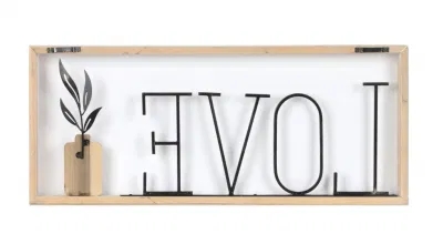Legno telaio Love Metal Letter base legno muro appicciato per Decorazione domestica