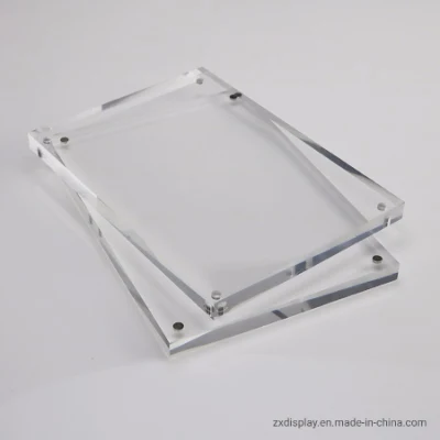 Cornice fotografica acrilica trasparente con magnete in vetro Plexi