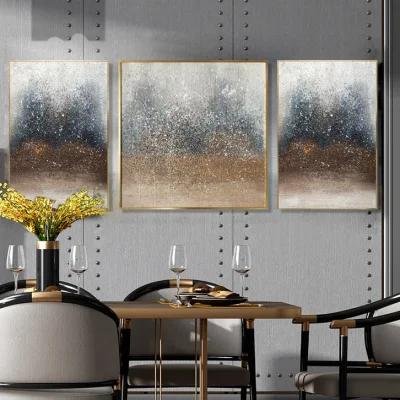 Nordic decorazione Pittura soggiorno divano sfondo parete Trittico Hanging Foto Abstract Art Beach dipinto ad olio