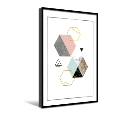 Astratto motivo geometrico tela Stampa cornice pittura parete Arte Camera da letto Soggiorno Sala per bambini decorazioni per la casa