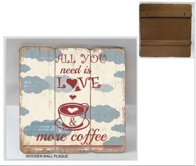 Elegante legno rifinitura Brand Plaque in legno Home / Love tema decorazione serie