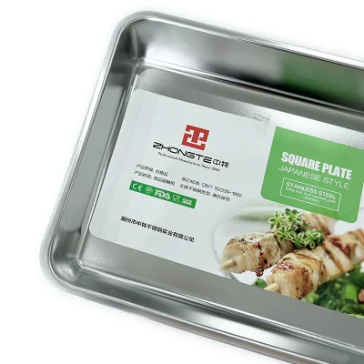 304 vassoio di servizio per alimenti, griglia da forno rettangolare in acciaio inox Vassoi di tostiere