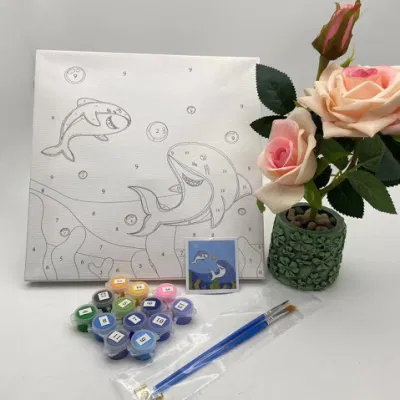 Tela prestampata personalizzata e più venduta per la verniciatura di un design personalizzato Vernice acrilica a olio colorato da Numbers per bambini e adulti