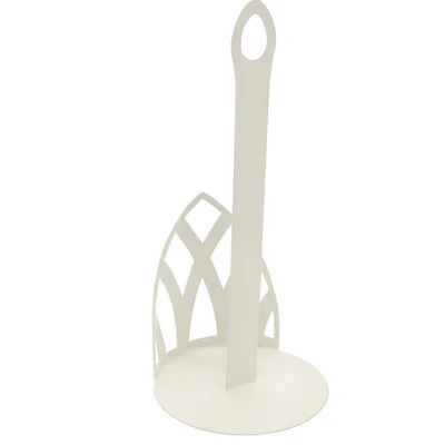 Nuovo design ferro da stiro metallo cucina stoccaggio carta tissue rack piano tavolo Supporto per rotolo di tovagliolo in piedi