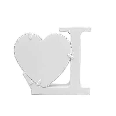 Hot Sales sublimazione cuore acrilico personalizzato cornice fotografica con liquido
