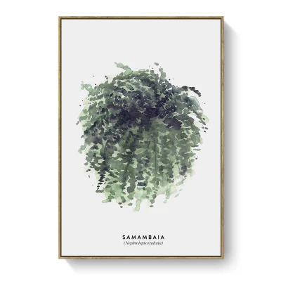 Decorazione della parete incorniciata Art olio di mano pittura artificiale pianta foto Stampe su tela