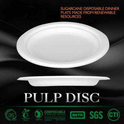 100% di biodegradabile in piastra a basso rispetto per l&prime;ambiente bagasse di canna da zucchero