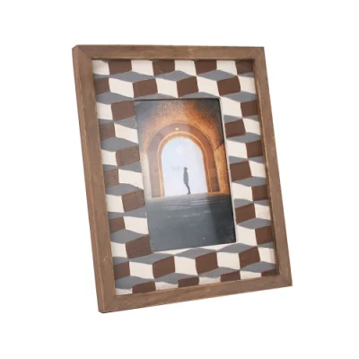 Cornice fotografica di quercia per decorazione domestica