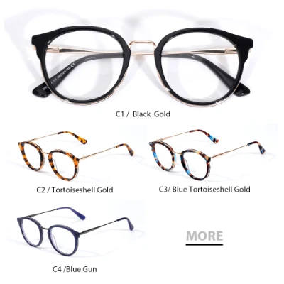 Yeetian nuovo esclusivo elegante design circolare occhiali telaio ottico all&prime;ingrosso