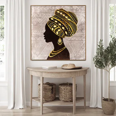 Black Woman Inspirational Wall Art dipinti a mano a olio stampe tela