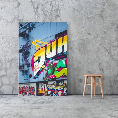 Factory Hot sale bere rana Banksy Graffiti Wall Art colorato Tela Stampa immagine Casa moderna decorazione parete pittura Galleria avvolto Soggiorno