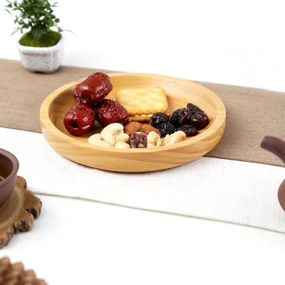 Legno massiccio manico in metallo tazza vino servire colore nero legno Vassoio