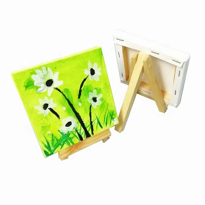 Con disegno acrilico e motivo tela per bambini