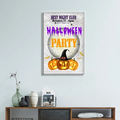 New Custom LED Halloween decorazione pittura Home Hanging pittura tela Stampa
