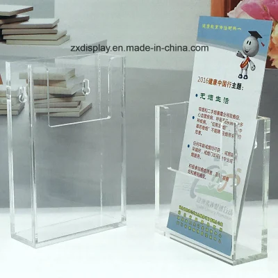 Contenitore per espositori in acrilico per montaggio a parete per riviste personalizzate