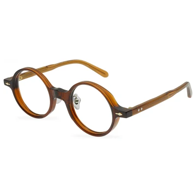 Montature rotonde vintage per occhiali in acetato Unisex Occhiali neri Occhiali