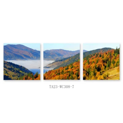 Decorazioni personalizzate 3 pannelli Paesaggio disegni Foto Arte Pittura per Vendita dipinti da parete moderni quadri da parete multi-pannello tela Arte da parete