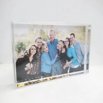 OEM Custom 4*6 Water Picture Frame Liquid glitter