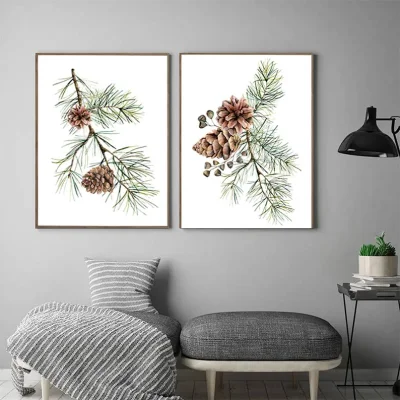Decorazioni parete Painting coni di pino su legno decorazione domestica dipinta Antiche lettere Europa incantevoli Angeli dipinti di Wall Art