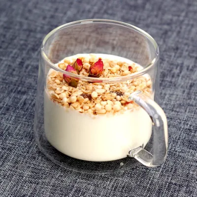 Set 2 VASCHETTE in vetro resistente al calore, grande insalata decorativa in vetro Ciotole bicchiere di vetro di cristallo frutta ciotole