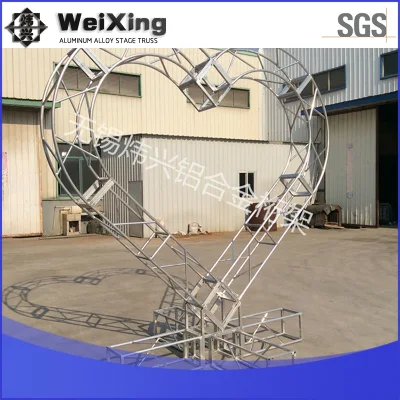 Speciali truss in alluminio personalizzati con struttura speciale, telaio a forma di cuore, avvio a cinque punte