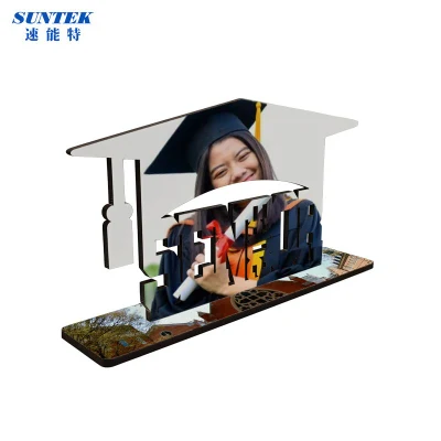 Vendita all&prime;ingrosso Nuova famiglia personalizzata sublimazione personalizzata tappo bianco MDF foto Telaio con supporto inferiore