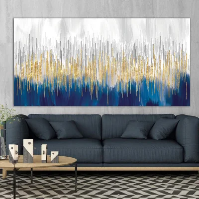 Servizio di dropshipping decorazione del roon la tela dell&prime;onda d&prime;oro stampa l&prime;olio di astract Pittura moderna Wall Art