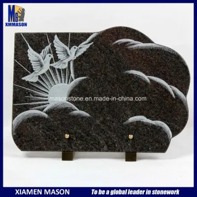 Linea incisa Shanxi Black Granite Memorial Placques