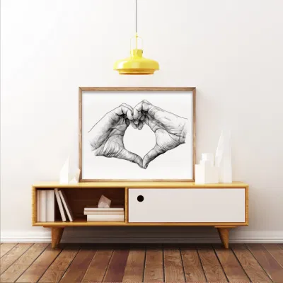 Cina fabbrica all&prime;ingrosso stampe d&prime;arte incorniciate muro astratto pittura tela Pittura Wall Art