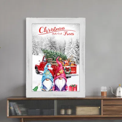 Modern Festive Canvas Pittura Natale Elf Posters e stampe Wall Art Pictures per l&prime;arredamento della casa del soggiorno
