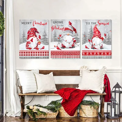Holiday Dé Cor Lighting Gallery Wrapped Canvas Natale Wall Art Stampa