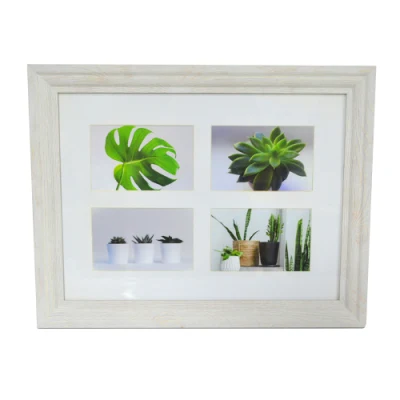 Cornice fotografica ad alta qualità con avvolgimento in carta MDF per più foto