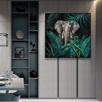  Tela Wall Art vintage Animali Pittura a olio fatta a mano Pittura